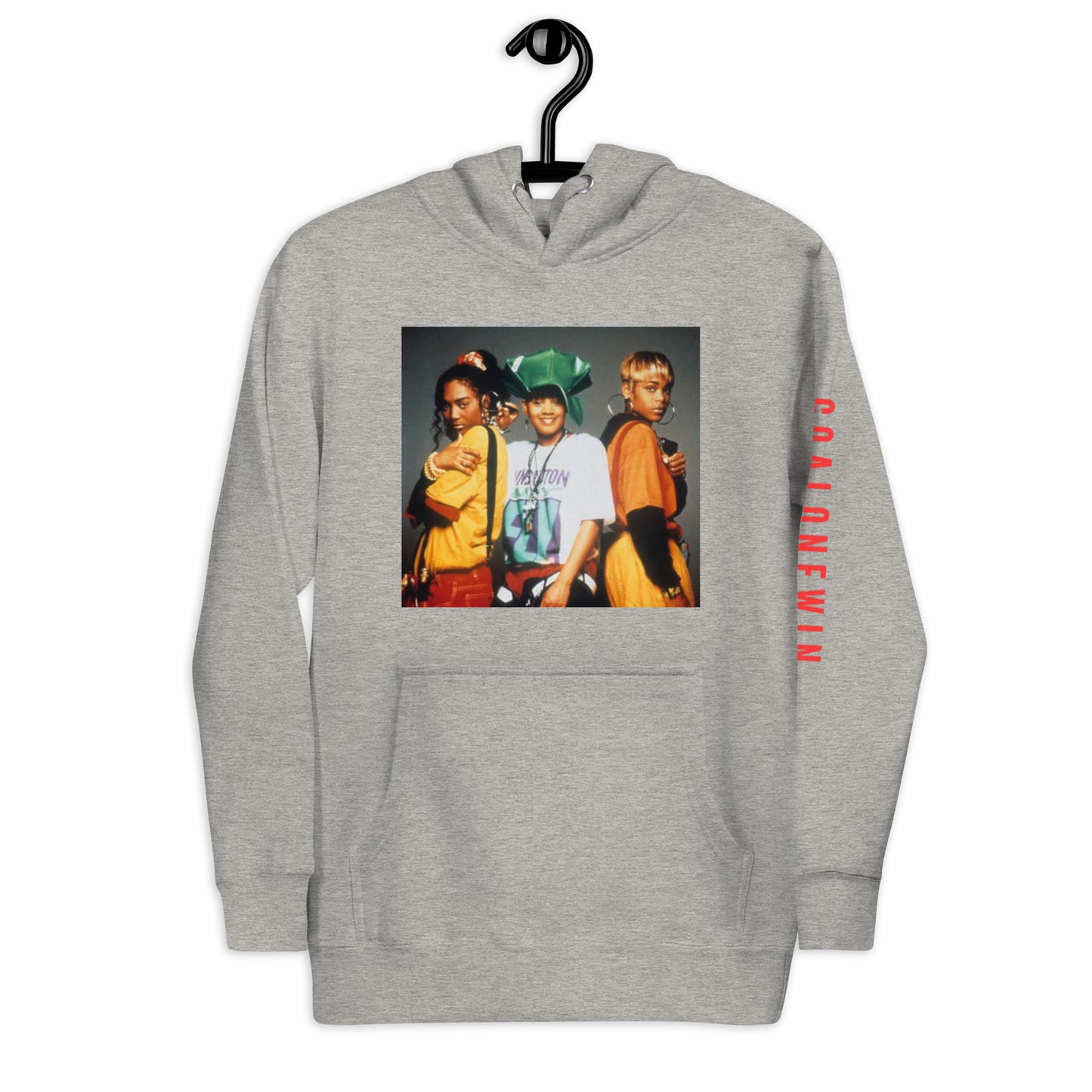 90's R&B TLC Unisex Hoodie Retro Music Sweatshirt Iconic T-Boz Left Eye Chilli TLC Design Custom Illustration Soft Comfortable Hoodie